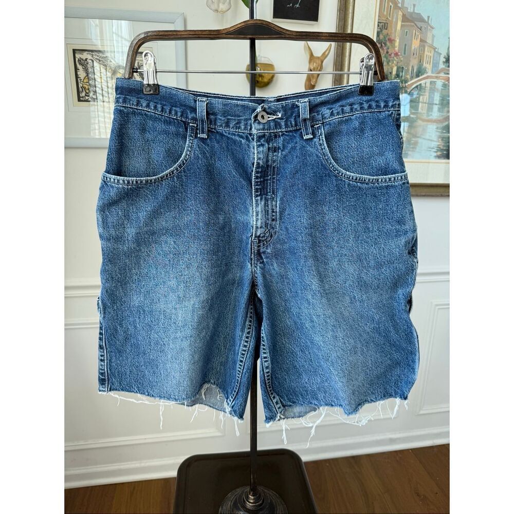 Vintage 90s Levi’s Denim Painter Cut Off Shorts 33